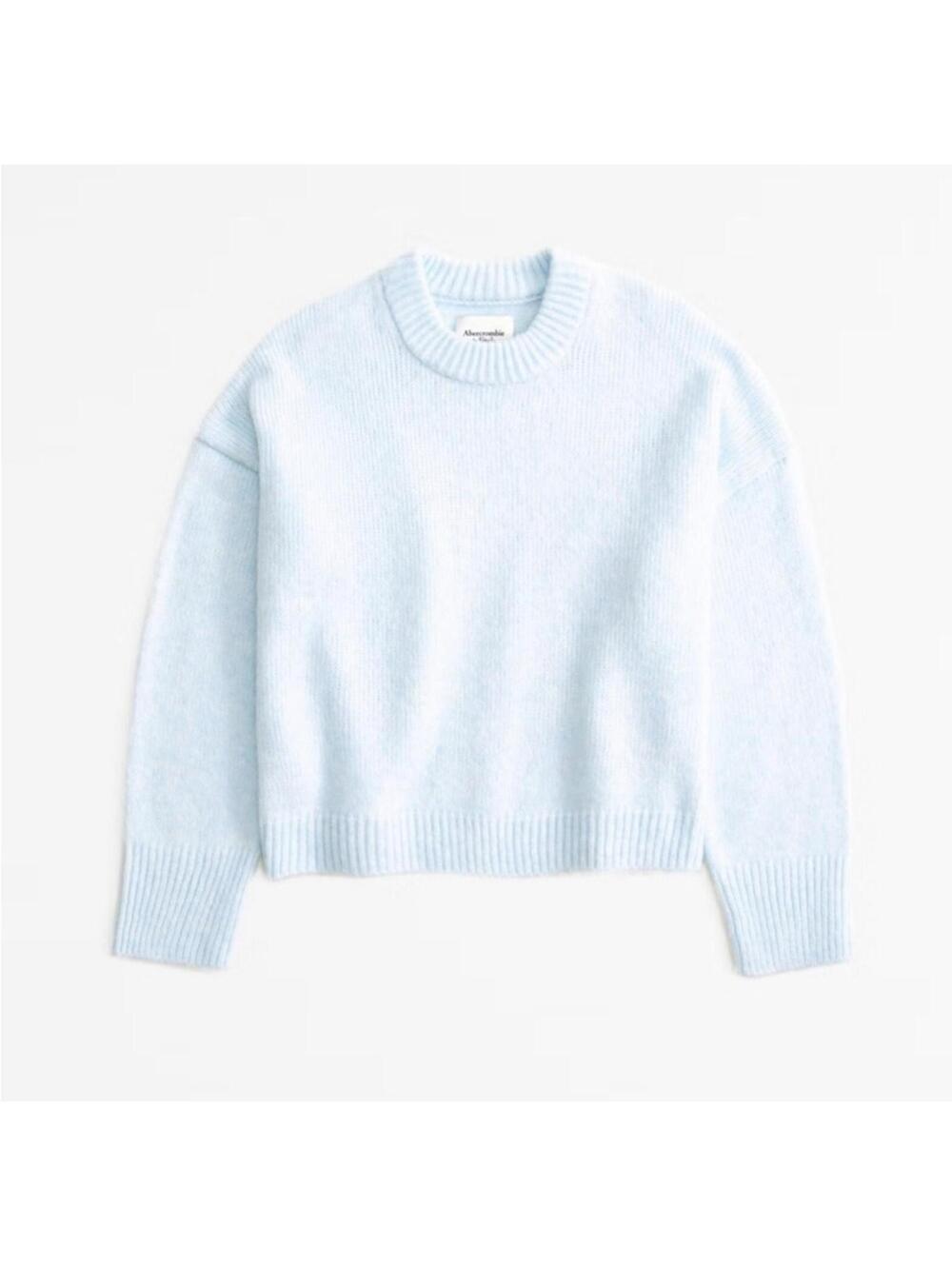 Abercrombie Women's Wedge Crew Light Blue Sweater Size XS